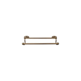 Edwardian 30" Double Towel Bar with Oval Backplate - German Bronze