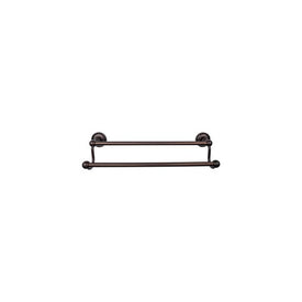 Edwardian 30" Double Towel Bar with Ribbon Backplate - Oil Rubbed Bronze