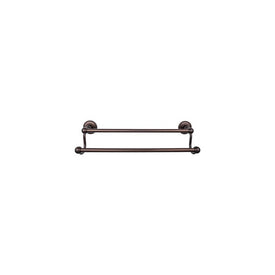 Edwardian 24" Double Towel Bar with Rope Backplate - Oil Rubbed Bronze