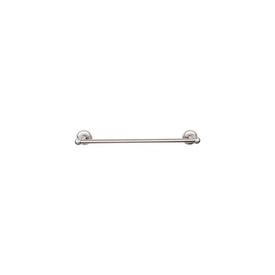 Edwardian 24" Single Towel Bar with Hex Backplate - Brushed Satin Nickel