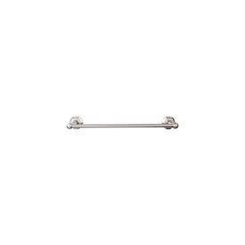 Edwardian 30" Single Towel Bar with Hex Backplate - Brushed Satin Nickel