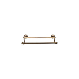 Edwardian 30" Double Towel Bar with Ribbon Backplate - German Bronze