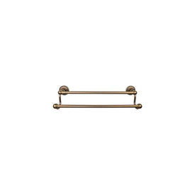 Edwardian 30" Double Towel Bar with Rope Backplate - German Bronze