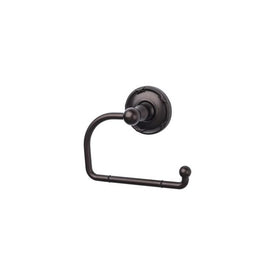 Edwardian Open Post Toilet Paper Holder with Ribbon Backplate - Oil Rubbed Bronze