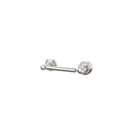 Edwardian Toilet Paper Holder with Hex Backplate - Brushed Satin Nickel