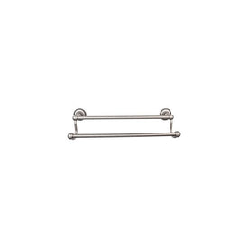 Edwardian 24" Double Towel Bar with Hex Backplate - Antique Pewter