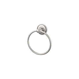 Edwardian Towel Ring with Plain Backplate - Antique Pewter