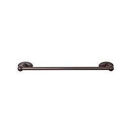 Edwardian 18" Single Towel Bar with Oval Backplate - Oil Rubbed Bronze
