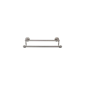 Edwardian 30" Double Towel Bar with Plain Backplate - Antique Pewter