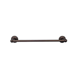 Edwardian 18" Single Towel Bar with Rope Backplate - Oil Rubbed Bronze