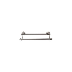 Edwardian 30" Double Towel Bar with Rope Backplate - Antique Pewter