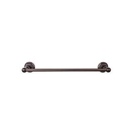 Edwardian 24" Single Towel Bar with Hex Backplate - Oil Rubbed Bronze