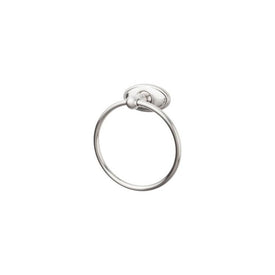 Edwardian Towel Ring with Oval Backplate - Bushed Satin Nickel