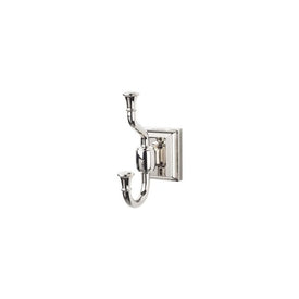Stratton Double Robe Hook - Polished Nickel