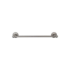 Edwardian 18" Single Towel Bar with Plain Backplate - Antique Pewter