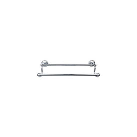Edwardian 30" Double Towel Bar with Ribbon Backplate - Polished Chrome