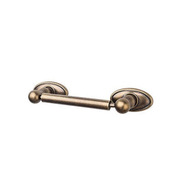 Edwardian Toilet Paper Holder with Oval Backplate - German Bronze