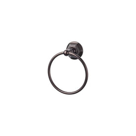 Edwardian Towel Ring with Hex Backplate - Oil Rubbed Bronze