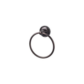 Edwardian Towel Ring with Ribbon Backplate - Oil Rubbed Bronze