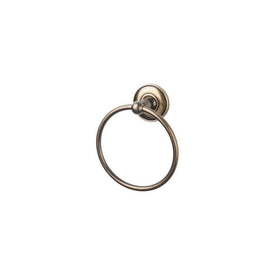 Edwardian Towel Ring with Plain Backplate - German Bronze