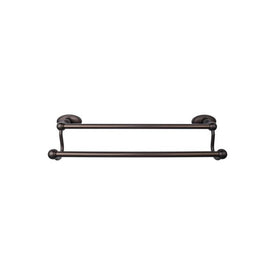 Edwardian 18" Double Towel Bar with Oval Backplate - Oil Rubbed Bronze
