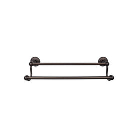 Edwardian 18" Double Towel Bar with Plain Backplate - Oil Rubbed Bronze