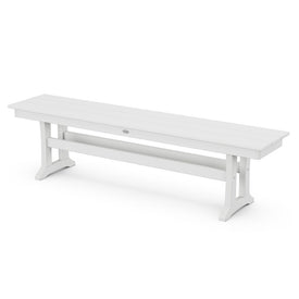 Farmhouse Trestle 65" Bench - White