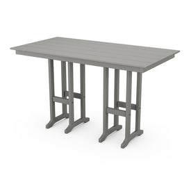 Lakeside Farmhouse 37" x 72" Bar Table - Slate Gray