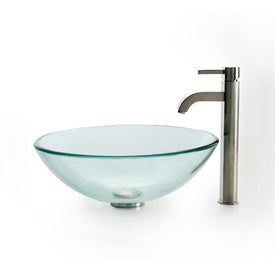 Glass Vessel Sink with Ramus Faucet