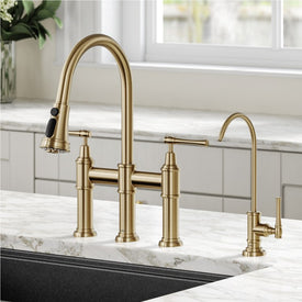 Allyn Bridge Kitchen Faucet and Water Filter Faucet Combo with Waterfall Faucet