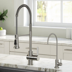 Britt Commercial-Style Kitchen Faucet and Purita Water Filter Faucet Combo
