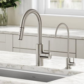 Oletto Pull Down Kitchen Faucet and Purita Water Filter Faucet Combo - OPEN BOX