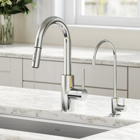 Oletto Pull Down Kitchen Faucet and Purita Water Filter Faucet Combo