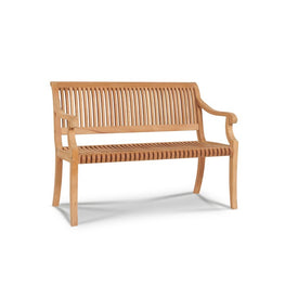 Palm Two-Person Teak Outdoor Bench