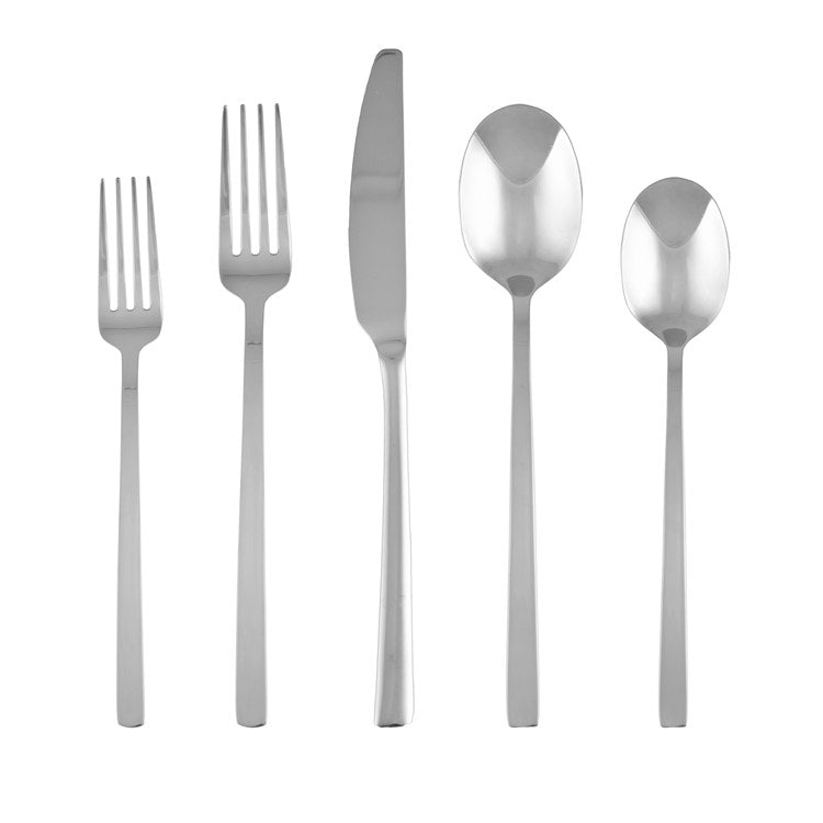 Cambridge Silversmiths Beacon Black Satin 20-Piece Flatware Set