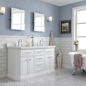 PA60D-0112PW Bathroom/Vanities/Single Vanity Cabinets with Tops