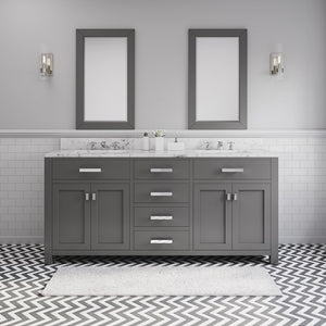 MADISON72GCF Bathroom/Vanities/Double Vanity Cabinets with Tops
