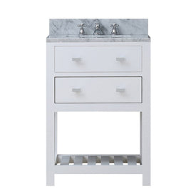Madalyn 24" Single Bathroom Vanity in Pure White with Faucet
