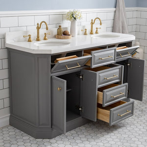 PA60D-0612CG Bathroom/Vanities/Single Vanity Cabinets with Tops
