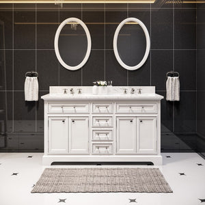 DERBY60W Bathroom/Vanities/Double Vanity Cabinets with Tops