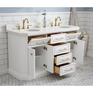 PA60A-0600PW Bathroom/Vanities/Single Vanity Cabinets with Tops