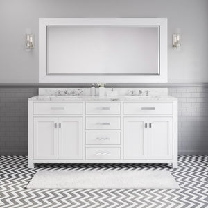 MADISON72WBF Bathroom/Vanities/Double Vanity Cabinets with Tops