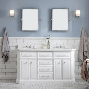 PA60D-0109PW Bathroom/Vanities/Single Vanity Cabinets with Tops