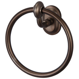 Elegant Matching Glass Series Towel Ring in Oil Rubbed Bronze