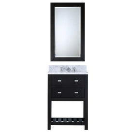 Madalyn 24" Single Bathroom Vanity in Espresso with Framed Mirror and Faucet