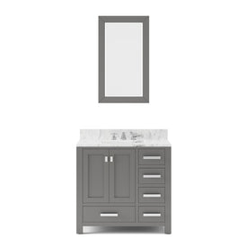 Madison 36" Single Bathroom Vanity in Cashmere Gray with Mirror and Faucet(s)