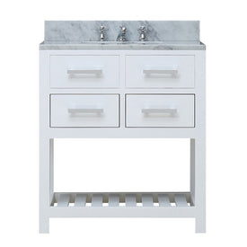 Madalyn 30" Single Bathroom Vanity in Pure White with Faucet