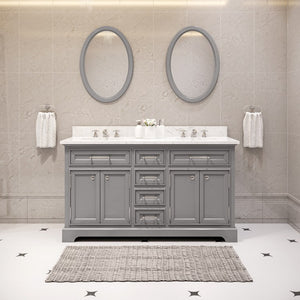 DERBY60GF Bathroom/Vanities/Double Vanity Cabinets with Tops