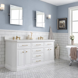 PA72D-0613PW Bathroom/Vanities/Single Vanity Cabinets with Tops