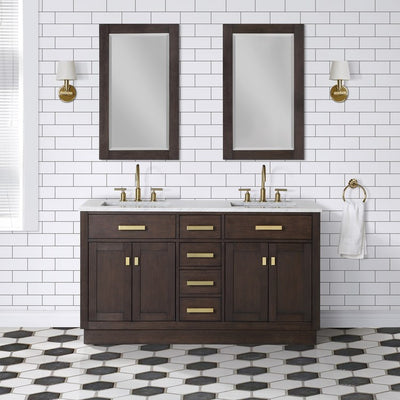 CH60A-0600BK Bathroom/Vanities/Double Vanity Cabinets with Tops